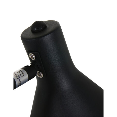 HLW LED LED Vloerlamp Trion Nana - Luxe zwarte vloerlamp met gouden accenten en 2 E14 lichtpunten