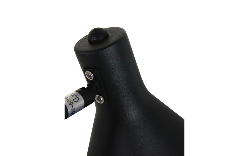 HLW LED LED Vloerlamp Trion Nana - Luxe zwarte vloerlamp met gouden accenten en 2 E14 lichtpunten