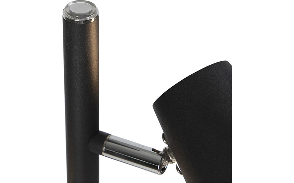 HLW LED LED Vloerlamp Dimbaar - Zwarte & Witte Vloerlamp met Warm Wit 2700K-3000K, 7W LED