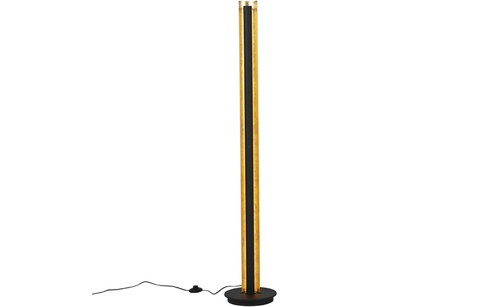 HLW LED Dimbare LED Vloerlamp Trion Texy - Warm Wit 2700K–3000K - 15W - Mat Zwart & Wit