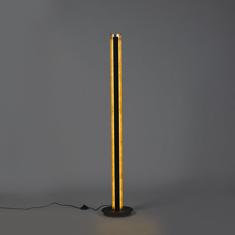 HLW LED Dimbare LED Vloerlamp Trion Texy - Warm Wit 2700K–3000K - 15W - Mat Zwart & Wit