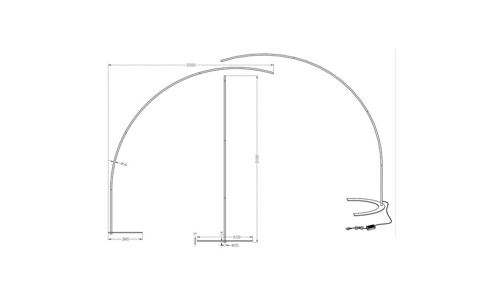 HLW LED Dimbare LED Vloerlamp 18W - Warm Wit 2700K–3000K - Mat Wit Aluminium