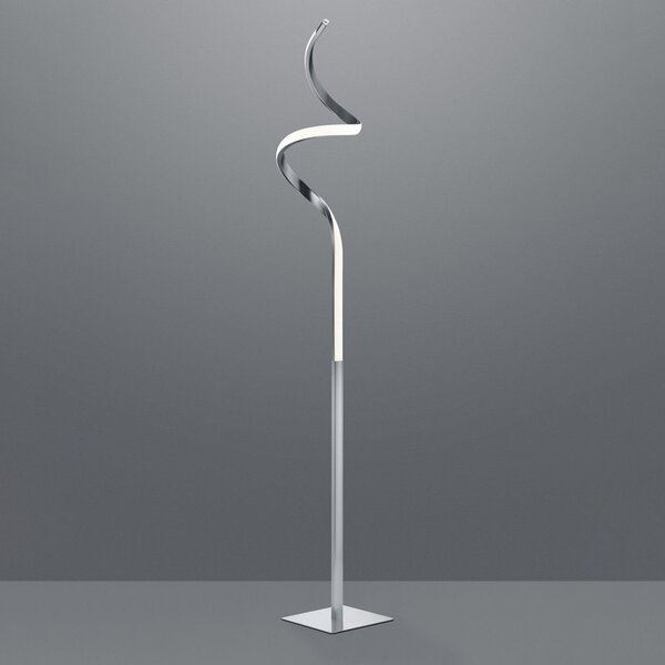 HLW LED LED Vloerlamp Dimbaar 11W - Warm Wit 2700K-3000K - Witte Vloerlamp Mat Nikkel