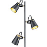 HLW LED LED Vloerlamp Trion Edwy - Mat Zwarte 3-lichts Vloerlamp met E14 fitting