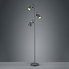 HLW LED LED Vloerlamp Trion Edwy - Mat Zwarte 3-lichts Vloerlamp met E14 fitting