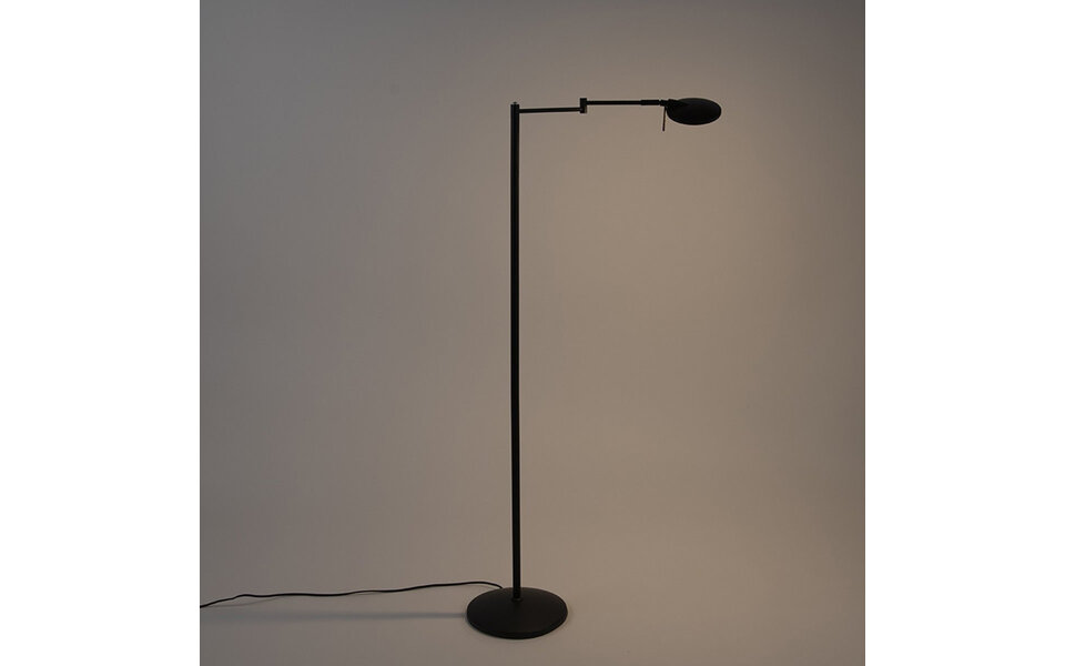 HLW LED LED Vloerlamp Dimbaar 8W - Warm Wit 2700K–3000K - Zwarte & Witte Vloerlamp