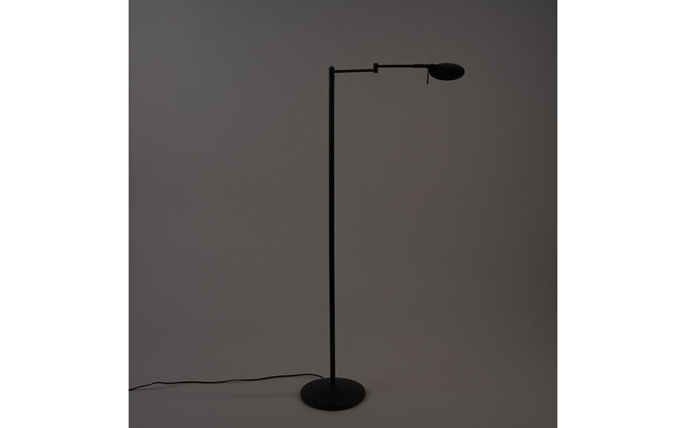 HLW LED LED Vloerlamp Dimbaar 8W - Warm Wit 2700K–3000K - Zwarte & Witte Vloerlamp