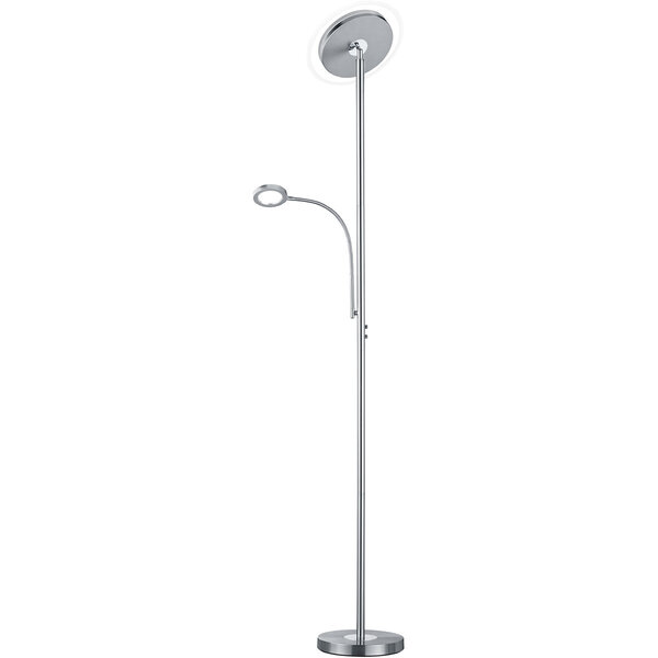 HLW LED Witte Dimbare LED Vloerlamp 18W - Warm Wit 2700K–3000K, Modern Rond Design