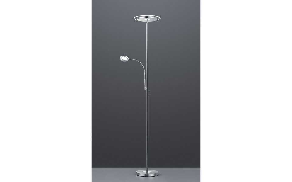 HLW LED Witte Dimbare LED Vloerlamp 18W - Warm Wit 2700K–3000K, Modern Rond Design