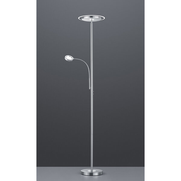 HLW LED Witte Dimbare LED Vloerlamp 18W - Warm Wit 2700K–3000K, Modern Rond Design