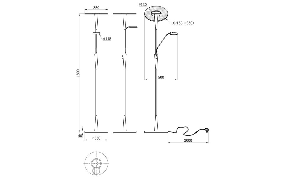 HLW LED Dimbare LED Vloerlamp 34W - Gouden Trion Qubico met Aanpasbare Kleur HLW LED Dimbare LED Vloerlamp 34W - Gouden Trion Qubico met Aanpasbare Kleur
