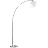 LED Vloerlamp Trion Brostila - Rond, Glans Chroom & E27