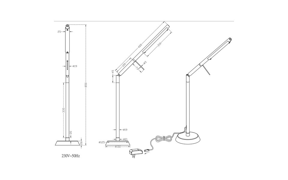 HLW LED LED Vloerlamp 6W Dimbaar Warm Wit 2700K-3000K - Witte Vloerlamp Mat Nikkel HLW LED LED Vloerlamp 6W Dimbaar Warm Wit 2700K-3000K - Witte Vloerlamp Mat Nikkel