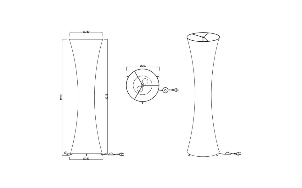 HLW LED Stijlvolle LED Vloerlamp Trion Grivon met dubbele E27 fitting, mat wit en aluminium HLW LED Stijlvolle LED Vloerlamp Trion Grivon met dubbele E27 fitting, mat wit en aluminium
