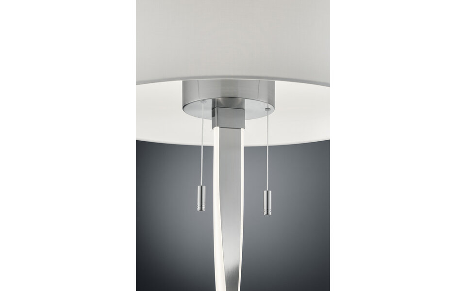 HLW LED LED Vloerlamp Mat Nikkel - Witte Vloerlamp met Warm Wit 2700K-3000K, 14W LED