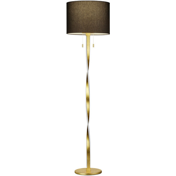 HLW LED Stijlvolle LED Vloerlamp Trion Ninda - Witte & Gouden uitvoering, Warm Wit 2700K–3000K, 14W