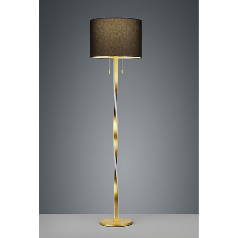 HLW LED Stijlvolle LED Vloerlamp Trion Ninda - Witte & Gouden uitvoering, Warm Wit 2700K–3000K, 14W