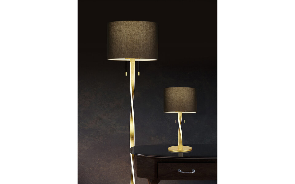 HLW LED Stijlvolle LED Vloerlamp Trion Ninda - Witte & Gouden uitvoering, Warm Wit 2700K–3000K, 14W HLW LED Stijlvolle LED Vloerlamp Trion Ninda - Witte & Gouden uitvoering, Warm Wit 2700K–3000K, 14W