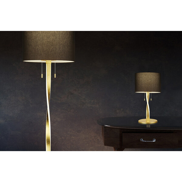 HLW LED Stijlvolle LED Vloerlamp Trion Ninda - Witte & Gouden uitvoering, Warm Wit 2700K–3000K, 14W