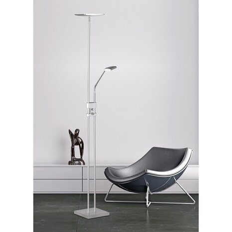 HLW LED Witte Dimbare LED Vloerlamp 15W met Warm Wit Licht 2700K–3000K