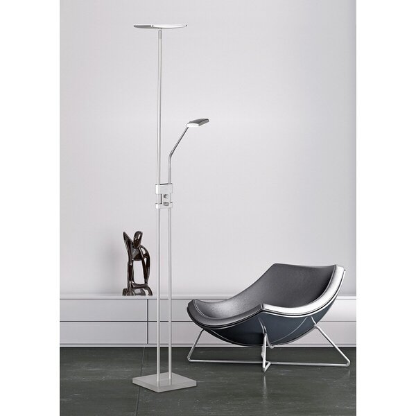 HLW LED Witte Dimbare LED Vloerlamp 15W met Warm Wit Licht 2700K–3000K