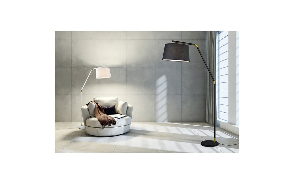 HLW LED Moderne LED Vloerlamp Trion Tryca - Mat Zwart Aluminium, E27 Fitting HLW LED Moderne LED Vloerlamp Trion Tryca - Mat Zwart Aluminium, E27 Fitting