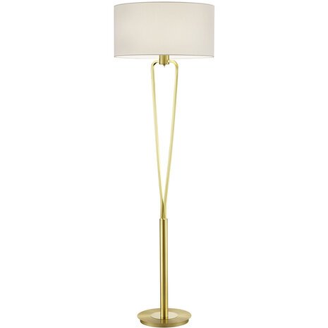 HLW LED LED Vloerlamp Trion Hilton - Gouden Vloerlamp met E27 Fitting en Aluminium