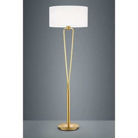 HLW LED LED Vloerlamp Trion Hilton - Gouden Vloerlamp met E27 Fitting en Aluminium