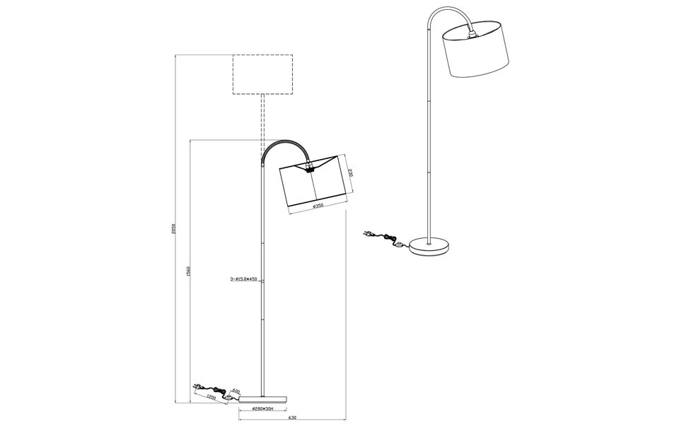 HLW LED Stijlvolle LED Vloerlamp Trion Hostons - Mat Zwart, Rond & Flexibele Arm HLW LED Stijlvolle LED Vloerlamp Trion Hostons - Mat Zwart, Rond & Flexibele Arm
