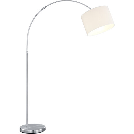 Verstelbare LED Vloerlamp Trion Hotia - Mat Wit, Ronde Vorm & E27 Fitting