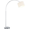 HLW LED Verstelbare LED Vloerlamp Trion Hotia - Mat Wit, Ronde Vorm & E27 Fitting
