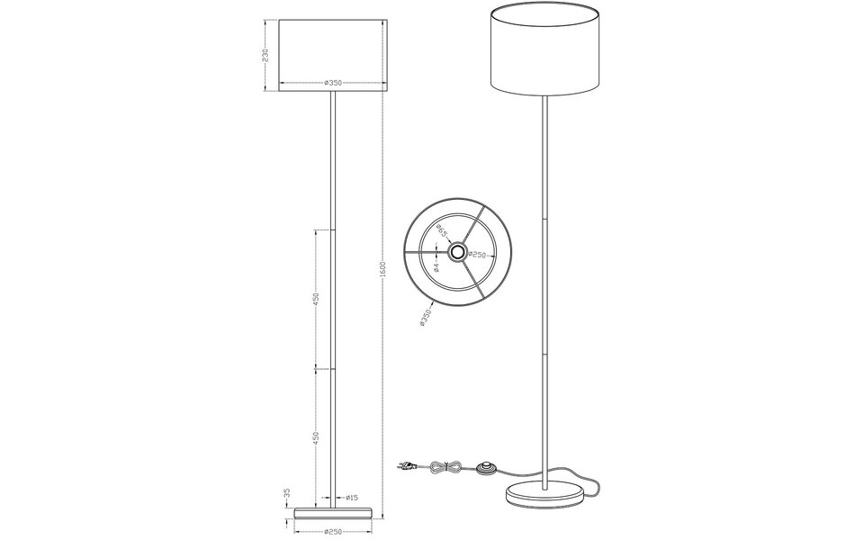HLW LED Moderne LED Vloerlamp Trion Hotia - Mat Wit Aluminium met E27 Fitting HLW LED Moderne LED Vloerlamp Trion Hotia - Mat Wit Aluminium met E27 Fitting