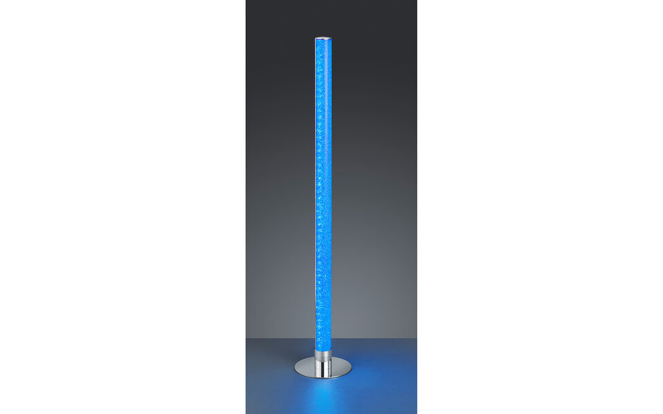 HLW LED LED Vloerlamp 10W - Dimbaar Warm Wit 2700K–3000K & RGBW - Mat Chroom