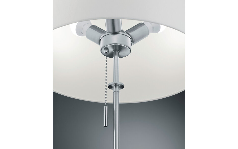 HLW LED LED Vloerlamp Trion Dyon - Verstelbaar, Mat Nikkel & Aluminium, 3x E27