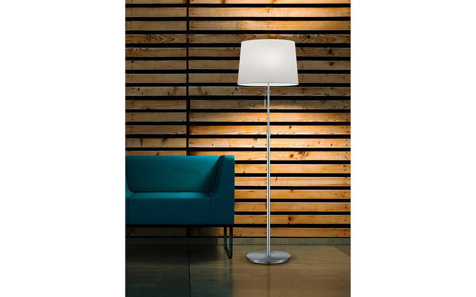 HLW LED LED Vloerlamp Trion Dyon - Verstelbaar, Mat Nikkel & Aluminium, 3x E27