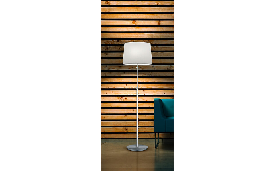 HLW LED LED Vloerlamp Trion Dyon - Verstelbaar, Mat Nikkel & Aluminium, 3x E27