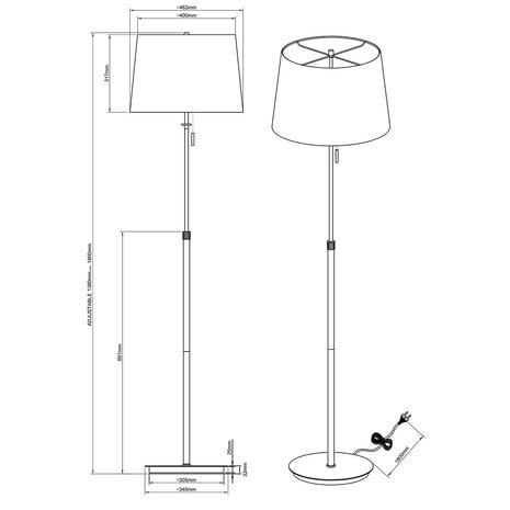 HLW LED LED Vloerlamp Trion Dyon - Mat Gouden Vloerlamp met 3 E27 Fittingen