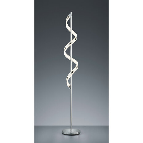 HLW LED Dimbare LED Vloerlamp 20W met Warm Wit 2700K-3000K - Strak Mat Chroom Design