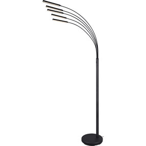 Dimbare LED Vloerlamp Trion Deer – 15W – Warm Wit – Mat Zwart