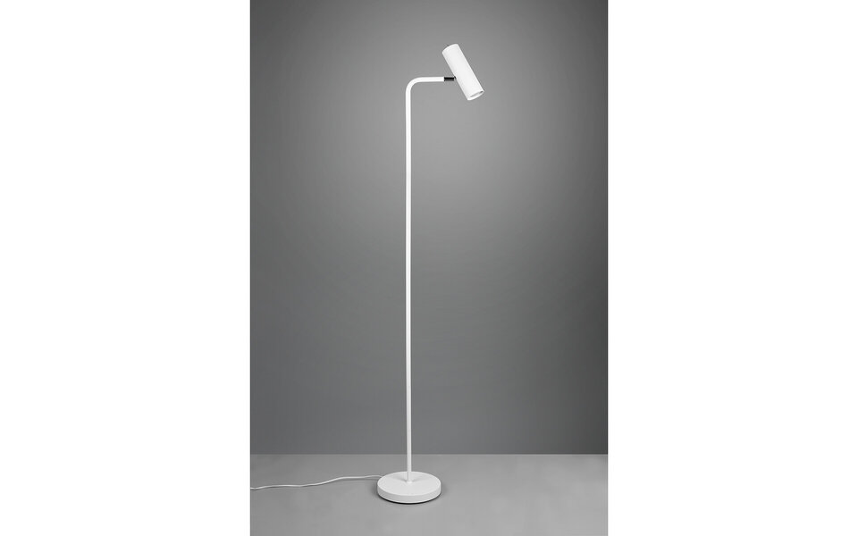 HLW LED LED Vloerlamp Trion Milona - Witte Vloerlamp met GU10 Fitting, Aluminium