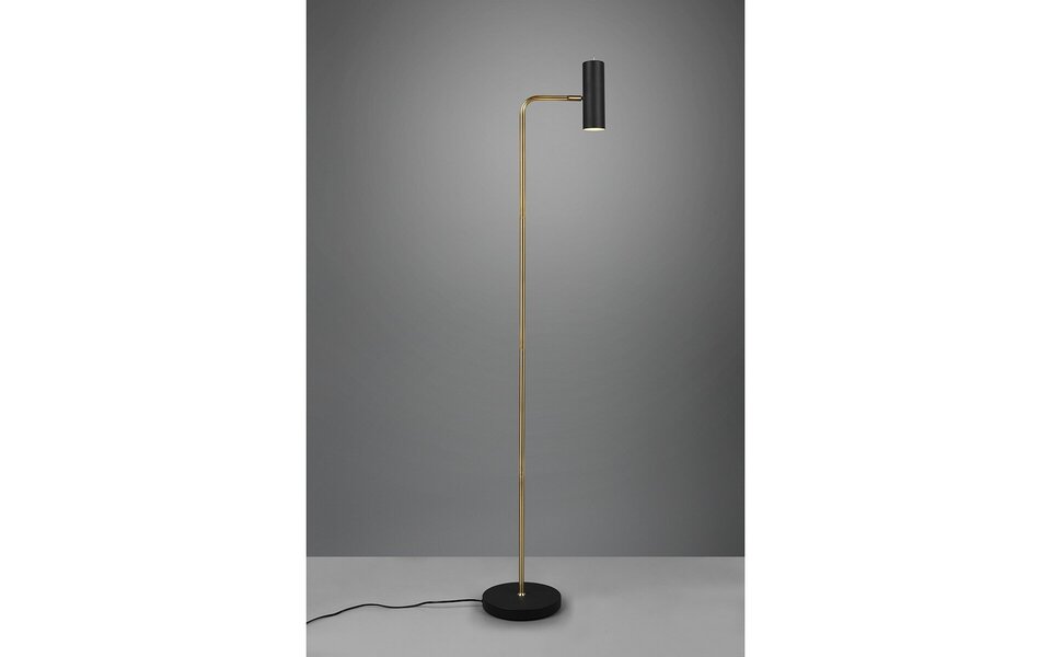 HLW LED LED Vloerlamp Trion Milona - Zwarte & Gouden Vloerlamp met GU10 Fitting