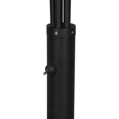 HLW LED LED Vloerlamp Trion Ditora - Zwarte Vloerlamp met 5x E14 Fitting en Aluminium