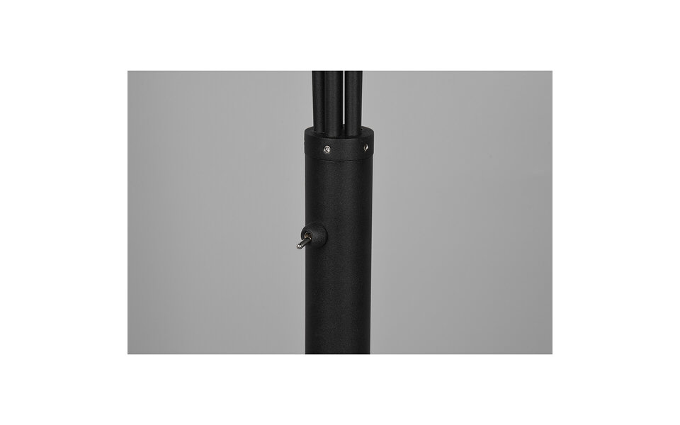 HLW LED LED Vloerlamp Trion Ditora - Zwarte Vloerlamp met 5x E14 Fitting en Aluminium