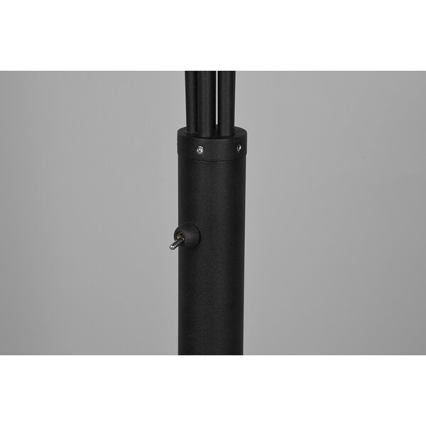 HLW LED LED Vloerlamp Trion Ditora - Zwarte Vloerlamp met 5x E14 Fitting en Aluminium