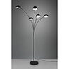 HLW LED LED Vloerlamp Trion Ditora - Zwarte Vloerlamp met 5x E14 Fitting en Aluminium