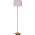 LED Vloerlamp Trion Kiblon - Houten vloerlamp met E27 fitting en mat bruine afwerking