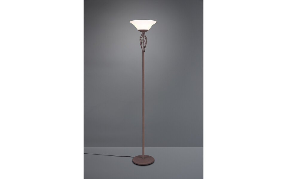 HLW LED LED Vloerlamp Trion Rustina - 2-lichts roestkleurige vloerlamp met E27 fitting