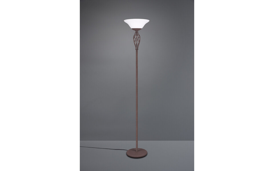 HLW LED LED Vloerlamp Trion Rustina - 2-lichts roestkleurige vloerlamp met E27 fitting