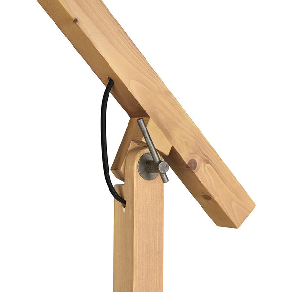 HLW LED Zwarte LED Vloerlamp Trion Hittal - Rond Design met E27 Fitting en Voetschakelaar