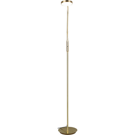 HLW LED LED Vloerlamp 12W - Dimbaar, Mat Gouden Design & Instelbare Kleur